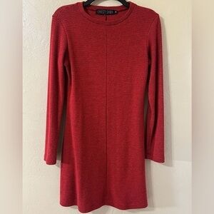 Christy Dawn red dead stock upcycled recycled fabric the Abbey sweater dress